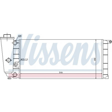 Radiator. engine cooling Engine radiator fits. FIAT PANDA PANDA HATCHBACK LANCIA Y10 0.8-1.1 FIAT PANDA (141_), Hatchback Van, 01.1986 - 02.2004 Nissens 61837