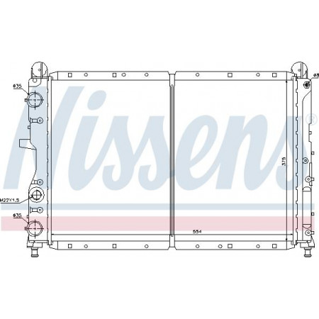 Termosifone. raffreddamento del motore Il radiatore del motore si adatta. FIAT FIORINO FIORINO MINIVAN 1.7D FIAT FIORINO (146_), Box/MPV, 01.1988 - Nissens 61873