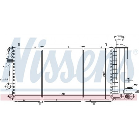 Radiator. motorkoeling Motorradiator past. CITROEN C15 C15 MINIVAN 1.8D CITROEN C15 (VD_), Bestelwagen, 10.1984 - 10.2006 Nissens 61357