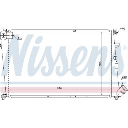 Radiator. engine cooling Engine radiator fits. CITROEN XANTIA 1.6-1.8-2.0 CITROEN XANTIA (X1_, X2_), Sedan, 03.1993 - 04.2003 Nissens 61303