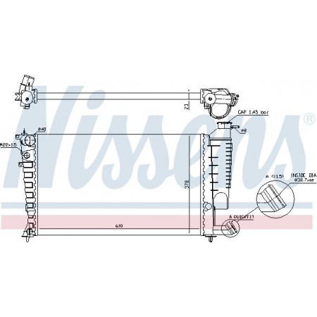 Termosifone. raffreddamento del motore Il radiatore del motore si adatta. CITROEN XSARA XSARA-HATCHBACK ZX PEUGEOT 306 1.1-2.0 CITROEN XSARA (N3_), Hatchback Van, 05.1998 - 03.2005 Nissens 61313