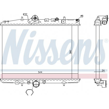 Radiator. engine cooling Engine radiator Manual with the first suitable elements fits. CITROEN C5 I C5-KOMBI PEUGEOT 406 607 CITROEN C5 I (DC_), Hatchback, 03.2001 - 03.2005 Nissens 61294A