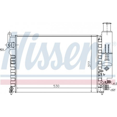 Radiateur, refroidissement du moteur CITROEN XM Break II (Y4), Touring, 05.1994 - 10.2000 Nissens 61230