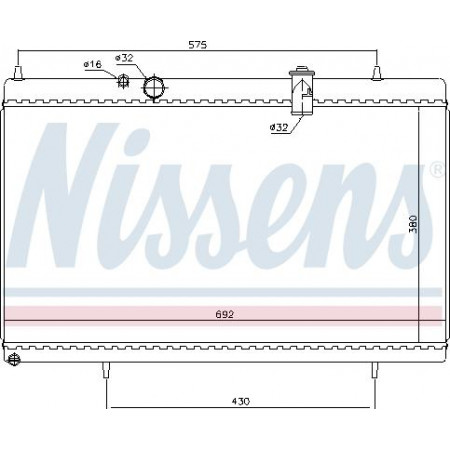 Radiator. motorkoeling Motorradiator past. CITROEN C5 II C5 III C6 PEUGEOT 407 3.0 CITROEN C5 II Estate (RE_), Touring, 09.2004 - Nissens 61271