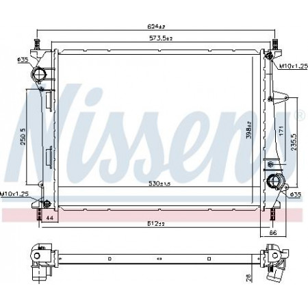 Termosifone. raffreddamento motore Radiatore motore Adattamento manuale. FIAT MULTIPLA 1.9D -06.10 FIAT MULTIPLA (186_), Furgone, 04.1999 - 06.2010 Nissens 617867