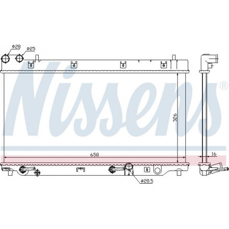 Radiator. motorkoeling Motorradiator past. HONDA JAZZ II 1.2-1.3 HONDA JAZZ II (GD_, GE3, GE2), Hatchback, 06.2001 - 12.2008 Nissens 68098