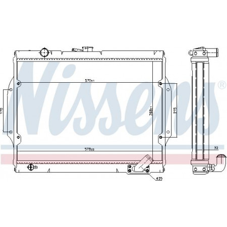 Termosifone. raffreddamento del motore Il radiatore del motore si adatta. MITSUBISHI L200 2.5D MITSUBISHI L200 (K3_T, K2_T, K1_T, K0_T), Ridica, 01.1983 - 10.1996 Nissens 68156