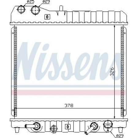 Termosifone. raffreddamento del motore Il radiatore del motore si adatta. HONDA JAZZ II 1.2-1.3 HONDA JAZZ II (GD_, GE3, GE2), Hatchback, 06.2001 - 12.2008 Nissens 68111