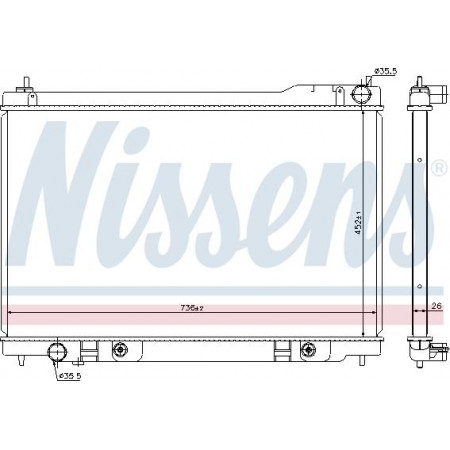 Radiator. motorkoeling Motorradiator past. INFINITI FX 4.5 INFINITI FX (S50), Crossover, 09.2002 - 12.2008 Nissens 68118