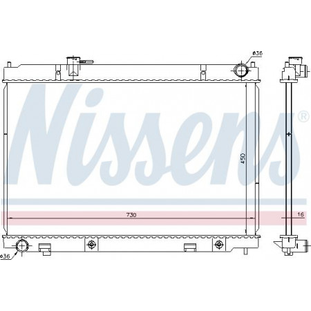 Radiator. motorkoeling Motorradiator past. INFINITI M35 3.5 INFINITI M35 (PC/VT), Sedan, 01.2005 - Nissens 681214