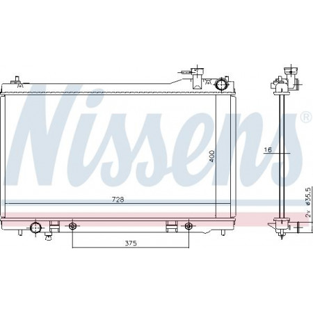 Radiator. motorkoeling Motorradiator past. INFINITI G 3.5 INFINITI G, Compartiment, 09.2002 - 12.2007 Nissens 681212