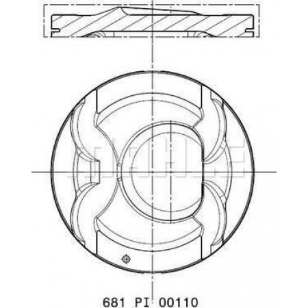 Piston 775 HYUNDAI ELANTRA V I30 I40 I I40 I CW IX35 TUCSON VELOSTER KIA CARENS IV CEED PRO CEED SOUL I SOUL II SPORTAGE I HYUNDAI ix35 (LM, EL, ELH), Crossover, 08.2009 - MAHLE 681 PI 00110 002