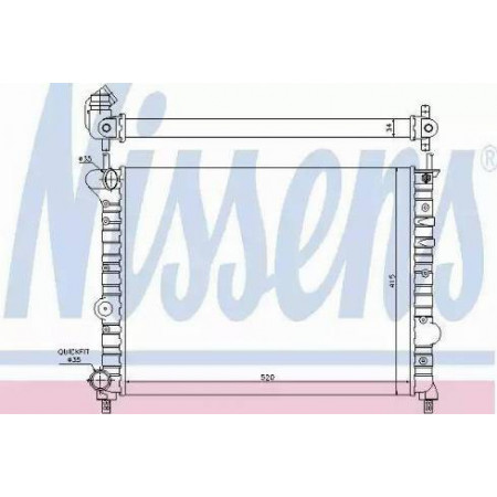 Radiator. engine cooling Engine radiator fits. LANCIA LYBRA 1.6-1.8 LANCIA LYBRA (839_), Sedan, 07.1999 - 10.2005 Nissens 68800