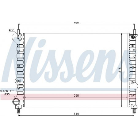 Radiator. motorkoeling Motorradiator past. LANCIA LYBRA 1.8-2.0 LANCIA LYBRA (839_), Sedan, 07.1999 - 10.2005 Nissens 68802