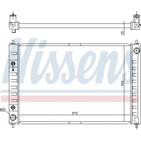 Radiator. motorkoeling Motorradiator past. NISSAN MURANO II 3.5 NISSAN MURANO II (Z51), Crossover, 10.2007 - 09.2014 Nissens 68743
