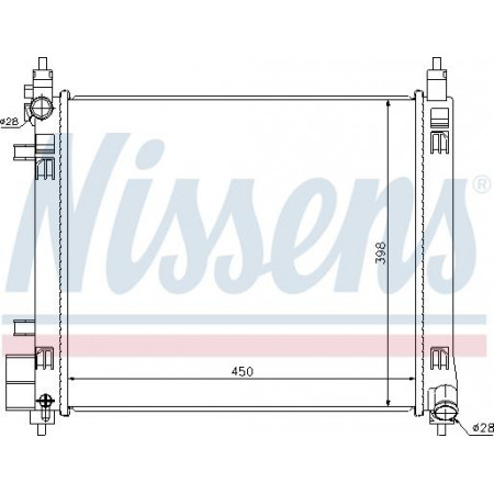 Radiator. motorkoeling Motorradiator past. NISSAN MICRA IV 1.2 NISSAN MICRA IV (K13_), Hatchback, 05.2010 - Nissens 68720