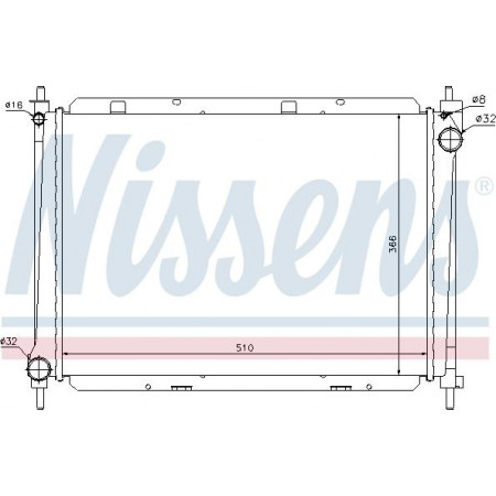 Radiator. engine cooling Engine radiator fits. NISSAN MICRA III NOTE RENAULT CLIO III CLIO III-HATCHBACK MODUS 1.2-1.2LPG- NISSAN NOTE (E11, NE11), Van, 01.2005 - 08.2013 Nissens 68722