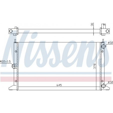 Radiator. motorkoeling Motorradiator past. FORD GALAXY I GALAXY MK I SEAT ALHAMBRA VW SHARAN 1.9D-2.0 VW SHARAN (7M8, 7M9, 7M6), Van, 05.1995 - 03.2010 Nissens 63991