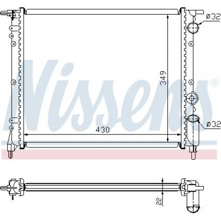 Radiator. engine cooling Engine radiator fits. RENAULT CLIO I 1.8 RENAULT CLIO I (B/C57_, 5/357_), Hatchback, 05.1990 - 09.1998 Nissens 63919