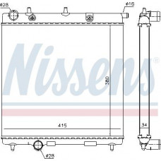 Radiateur. refroidissement du moteur Le radiateur du moteur s'adapte. DS DS 3 CITROEN C2 C2 ENTERPRISE C3 AIRCROSS II C3 I C3 II C3 III C3 PLURIE PEUGEOT 1007 (KM_), Berline, 04.2005 - Nissens 63505