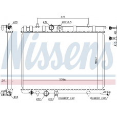 Radiator. engine cooling Engine radiator with the first matching elements fits. CITROEN BERLINGO BERLINGO MULTISPACE BERLINGO PEUGEOT 307 SW (3H), Touring, 03.2002 - 12.2009 Nissens 63502A