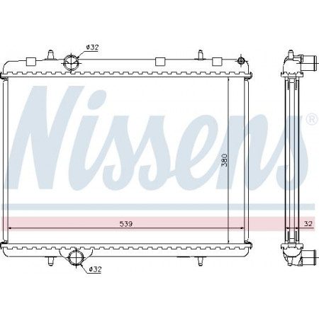 Radiador. resfriamento do motor O radiador do motor se encaixa. CITROEN BERLINGO BERLINGO MINIVAN XSARA PICASSO PEUGEOT PARTNER PARCEIRO OU CITROEN XSARA PICASSO (N68), Dubita, 09.1999 - 06.2012 Nissens 636006