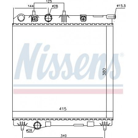 Radiator. engine cooling Engine radiator fits. CITROEN C3 II DS3 PEUGEOT 207 207-HATCHBACK 208 I 1.4-1.6D PEUGEOT 207 (WA_, WC_), Hatchback Van, 04.2006 - Nissens 636002