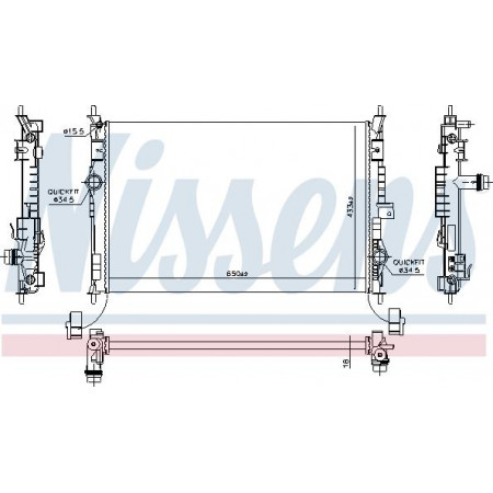 Radiateur. Refroidissement du moteur Le radiateur moteur automatique-manuel s'adapte. DS DS 4 II DS 7 CITROEN BERLINGO BERLINGO-MINIVAN C4 GRAND P PEUGEOT 308 (LB_), Fourgon à hayon, 03.2015 - Nissens 636014