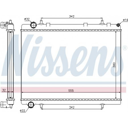 Radiator. motorkoeling Motorradiator past. CITROEN C4 C4 GRAND PICASSO I C4 I C4 PICASSO I C5 II C5-KOMBI PEUGEOT 307 CITROEN C4 Picasso I (UD_), Dubita, 10.2006 - 12.2015 Nissens 63601