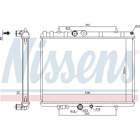 Radiador. Refrigeración del motor Se adapta al radiador del motor Automático-Manual. CITROEN C5 II C5-KOMBI 2.0D-2.2D CITROEN C5 II (RC_), Hatchback, 08.2004 - Nissens 636039