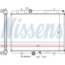 Radiateur. refroidissement du moteur Le radiateur du moteur avec les premiers éléments correspondants s'adapte. CITROEN BERLINGO-MINIVAN C4 AIRCROSS C5 II C5 CITROEN XSARA Estate (N2), Touring, 10.1997 - 03.2010 Nissens 63607A
