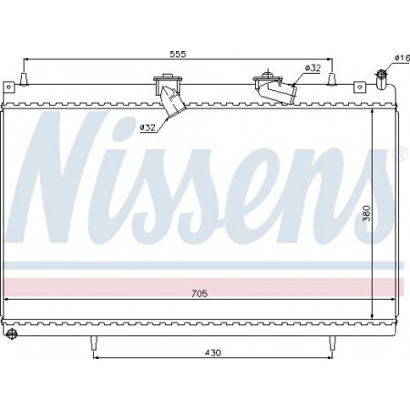 Radiator. motorkoeling Motorradiator past. CITROEN C5 III C6 PEUGEOT 407 607 2.2D-2.7D PEUGEOT 407 (6D_), Sedan, 02.2004 - 12.2011 Nissens 63619