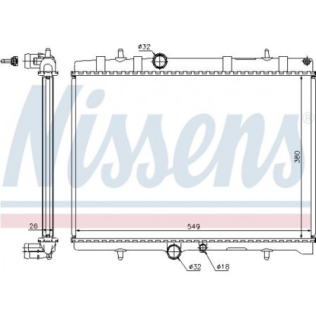 Radiator. engine cooling Engine radiator with the first matching elements fits. CITROEN BERLINGO-MINIVAN C4 C4 I XSARA XSARA- CITROEN XSARA (N1), Hatchback, 04.1997 - 12.2005 Nissens 63689A