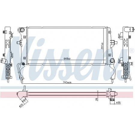 Radiator. engine cooling Engine radiator fits. HYUNDAI I30 1.4 HYUNDAI i30 (PDE), Touring, 03.2017 - Nissens 636728