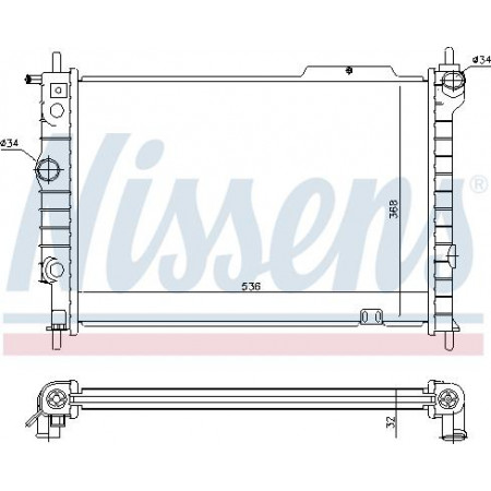 Radiador. resfriamento do motor Radiador do motor Ajustes manuais. OPEL ASTRA F ASTRA F CLASSIC ASTRA F-KOMBI 1.4-2.0 VAUXHALL ASTRA Mk III (T92), Sedan, 09.1991 - 09.1998 Nissens 63059