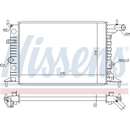 Termosifone. raffreddamento motore Radiatore motore Adattamento manuale. OPEL VECTRA B 1.6-1.8-2.0 VAUXHALL VECTRA (B) (J96), Touring, 08.1995 - 03.2002 Nissens 630681