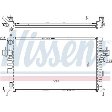 Radiator. engine cooling Engine radiator fits. CHEVROLET CORSA OPEL COMBO TOUR COMBO-MINIVAN CORSA C CORSA C-HATCHBACK 1.7 OPEL CORSA C (X01), Hatchback Van, 09.2000 - 12.2012 Nissens 63009A