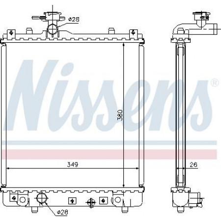 Radiator. engine cooling Engine radiator with the first matching elements fits. OPEL AGILA SUBARU JUSTY II JUSTY III SUZUKI I SUZUKI WAGON R+ (MM), Hatchback, 05.2000 - Nissens 63014A