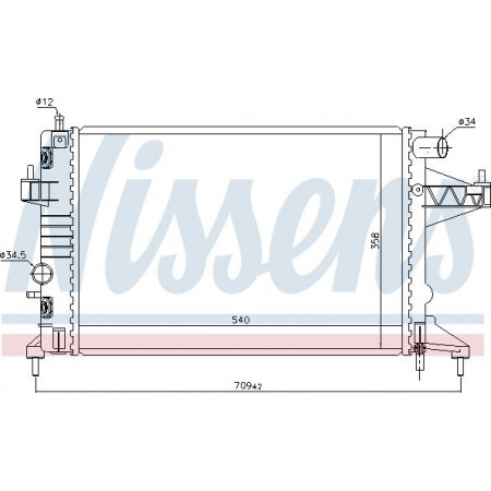 Termosifone. raffreddamento del motore Si adatta al radiatore motore automatico. OPEL COMBO TOUR CORSA C TIGRA 1.4-1.6-1.8 OPEL CORSA C (X01), Hatchback, 09.2000 - 12.2009 Nissens 63018
