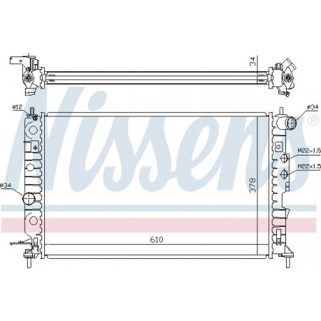 Radiador. Refrigeración del motor Se adapta al radiador del motor automático. OPEL VECTRA B 1.6-2.5 VAUXHALL VECTRA (B) (J96), Hatchback, 08.1995 - 07.2003 Nissens 630121