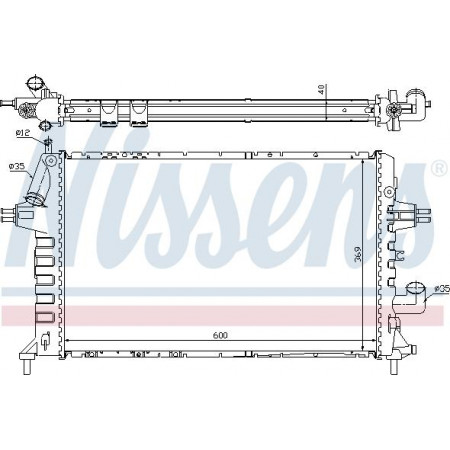 Radiator. engine cooling Engine radiator fits. OPEL ASTRA G ASTRA G CLASSIC ASTRA G-KOMBI 1.7D OPEL ASTRA G (F70), Estate Van, 09.1998 - 04.2005 Nissens 63021A