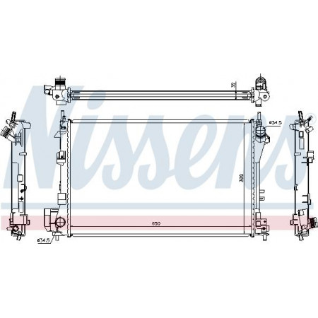 Radiador. resfriamento do motor Radiador do motor Ajustes manuais. CADILLAC BLS FIAT CROMA OPEL SIGNUM VECTRA C VECTRA C GTS SAAB 9-3 9 SAAB 9-3 (YS3F), conversível, 08.2003 - 02.2015 Nissens 63022A