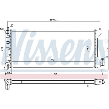 Radiador. resfriamento do motor Radiador do motor Ajustes manuais. OPEL AGILA SUZUKI IGNIS II WAGON R 1.3D SUZUKI WAGON R+ (MM), Hatchback, 05.2000 - Nissens 630749