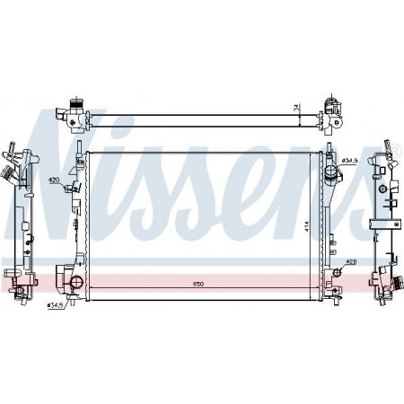 Radiator. engine cooling Engine radiator fits. OPEL SIGNUM VECTRA C VECTRA C GTS 3.0D VAUXHALL VECTRA Mk II (Z02), Hatchback, 08.2002 - 05.2009 Nissens 630742