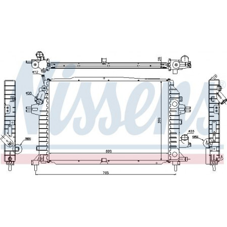 Radiator. motorkoeling Motorradiator past. OPEL ASTRA H ZAFIRA B ZAFIRA B-MINIVAN 1.7D-1.9D-2.0 OPEL ASTRA H (A04), Hatchback, 01.2004 - 05.2014 Nissens 630705