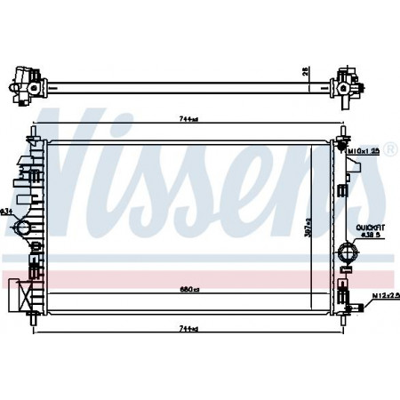 Radiator. motorkoeling Motorradiator past. OPEL INSIGNIA A INSIGNIA A COUNTRY 2.0D VAUXHALL INSIGNIA Mk I (A) Sports Tourer (G09), Touring, 07.2008 - 05.2017 Nissens 630773