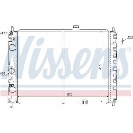 Radiator. motorkoeling Motorradiator past. OPEL ASCONA C KADETT D 1.6-1.8-2.0 VAUXHALL CAVALIER Mk II (J82), Sedan, 09.1981 - 08.1988 Nissens 63170