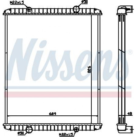 Radiador. refrigeración del motor Radiador de motor sin bastidor. RVI KERAX PREMIUM DCI6-A-MIDR06.20.45E-41 04.96-RENAULT TRUCKS PREMIUM, 04.1996-Nissens 638490