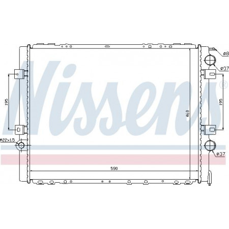 Radiator. racire motor Radiator motor fara cadru se potriveste. RVI MASCOTT RENAULT MASTER PRO 8140.43.B.3586-S9W208 01.99-04.10 RENAULT TRUCKS MASCOTT, Cadru de sprijin, 01.1999 - 12.2013 Nissens 63859