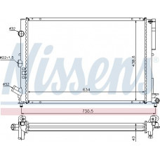 Radiator. motorkoeling Motorradiator Handmatig past. RENAULT AVANTIME ESPACE III LAGUNA I 1.8-3.0 RENAULT LAGUNA I (B56_, 556_), Hatchback, 11.1993 - 08.2002 Nissens 63851A